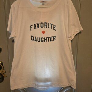 💝 NWT Sub_Urban Riot / Erin & Sara LA "Favorite Daughter" White T-Shirt Size L